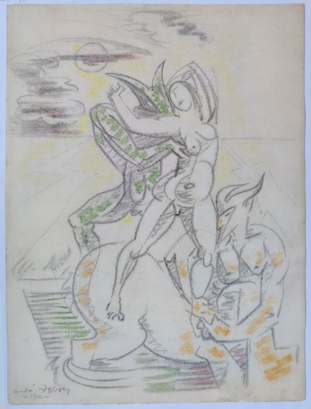 Enlèvement (Pastel (moderne)) - André  MASSON