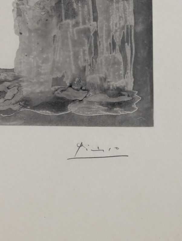 Peintre et modèle aux cheveux longs (Aquatinte) - Pablo  PICASSO