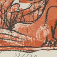 Schismes (Litografía) — Pierre ALECHINSKY — Detalle de la numeración
