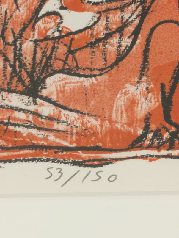 Schismes (Litografía) — Pierre ALECHINSKY — Detalle de la numeración