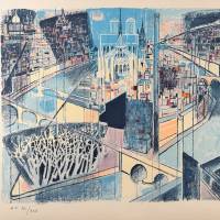 Edouard MacAvoy (1905-1991) // Paris Notre Dame et la Seine (Lithographie) — Artistes Divers — Vue avant