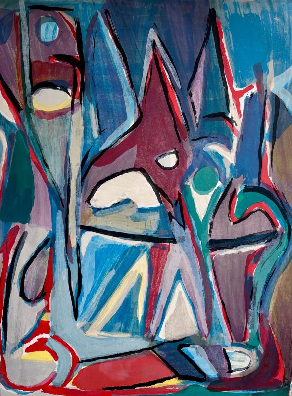 Ohne Titel (Farblithographie) - Bram   VAN VELDE