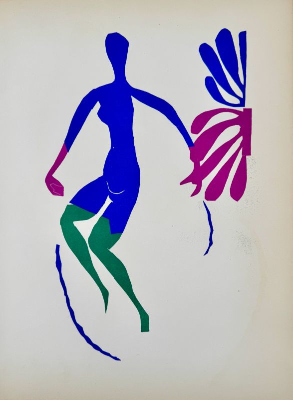 Nu bleu aux bas verts (Lithographie) - Henri  MATISSE