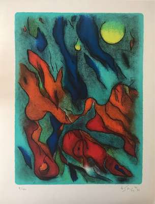Envol (Lithographie) - Gustave  SINGIER