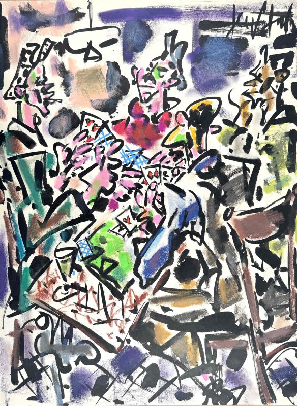 Les joueurs de cartes (Ink) — GEN PAUL — Front view