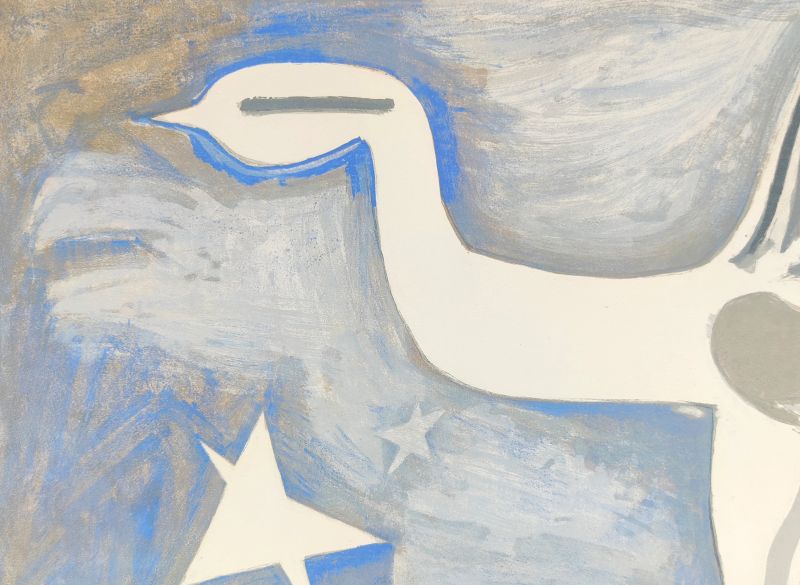 Gran pájaro azul (Litografía) - Georges BRAQUE