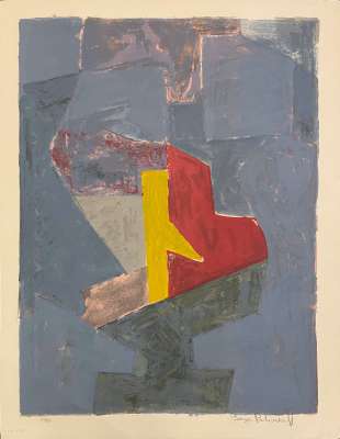 Composition Bleue, Jaune et Rouge L18 (Litografía) - Serge  POLIAKOFF