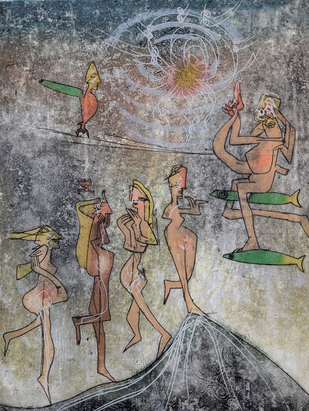 Untitled (Etching and aquatint) - Roberto  MATTA