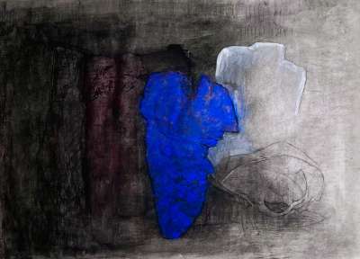 Apparition bleue (Gouache (contemporary)) - Véronique NEROU