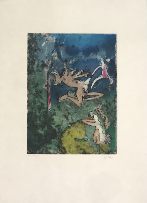 Centre Noeuds (Etching) - Roberto  MATTA