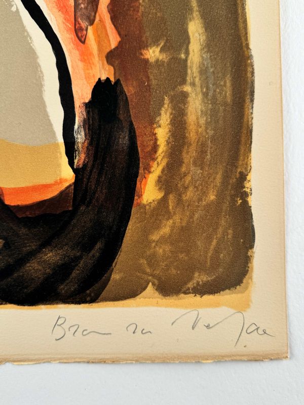 Untitled (Lithograph) — Bram VAN VELDE — Signature detail