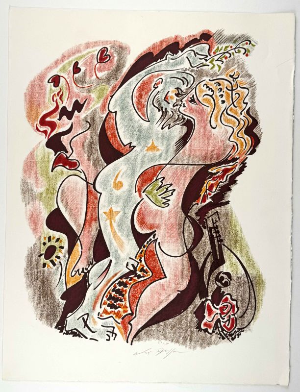 Sonette von Louise Lab&eacute; (Farblithographie) - André  MASSON