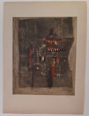 Red Black (Engraving) - Johnny FRIEDLAENDER