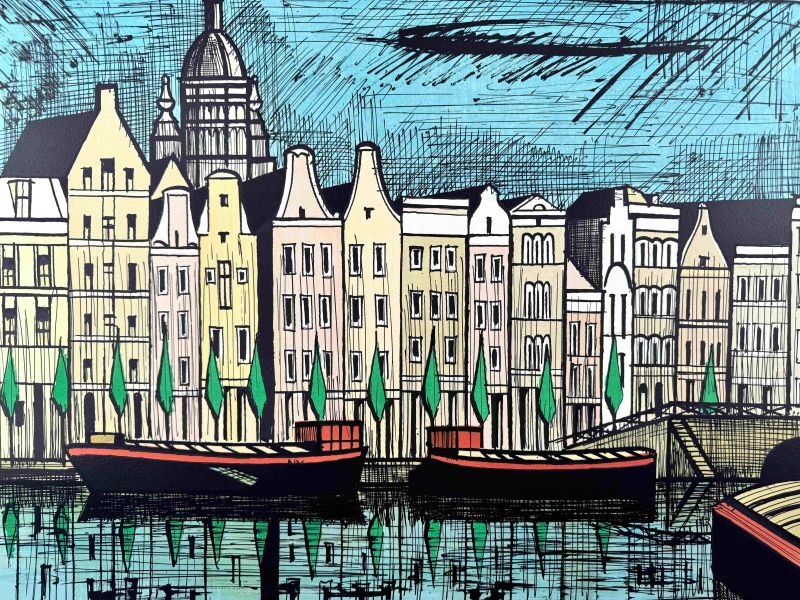 El Singel Amsterdam (Litografía) — Bernard BUFFET — Vista de detalle