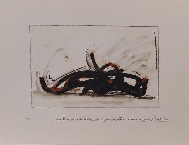 Combinaison aléatoire de lignes indéterminées (Sérigraphie) - Bernar VENET