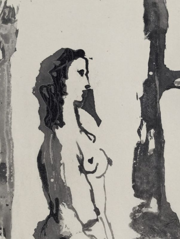 Peintre et modèle aux cheveux longs (Aquatinte) - Pablo  PICASSO