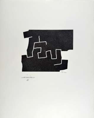 10.&ordm; aniversario de la Fundaci&oacute;n Maeght (Grabado en madera) - Eduardo CHILLIDA