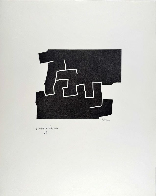 10e anniversaire Fondation Maeght (Bois gravé) - Eduardo CHILLIDA