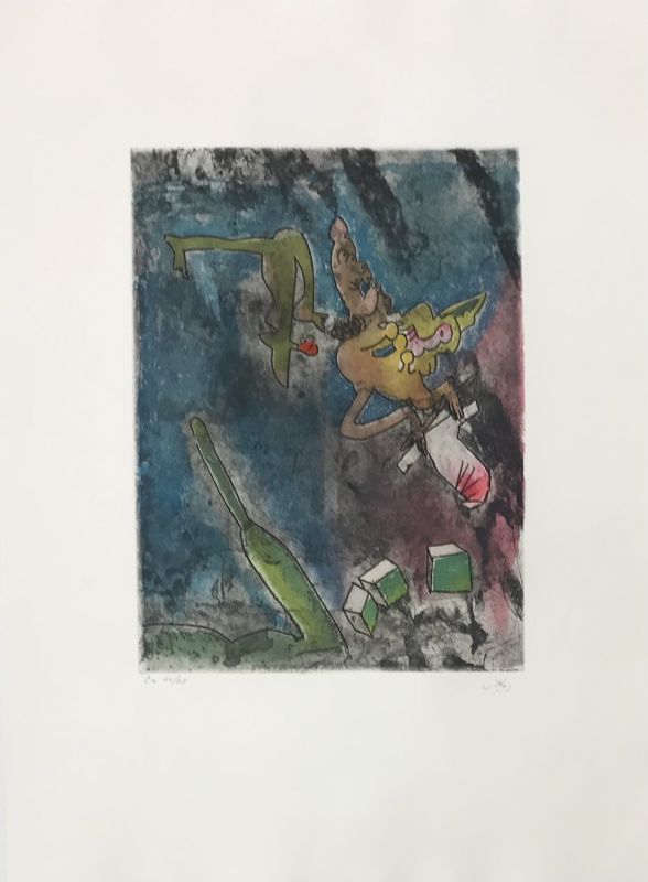 Centre Noeuds (Radierung) - Roberto  MATTA