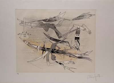 Visible invisible (Eau-forte et aquatinte) - Wifredo LAM