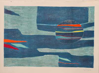 Provence Soleil Mer froide (Lithographie) - Gustave  SINGIER