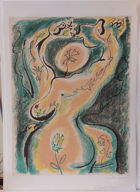 La métamorphose de la femme (Lithographie) - André  MASSON