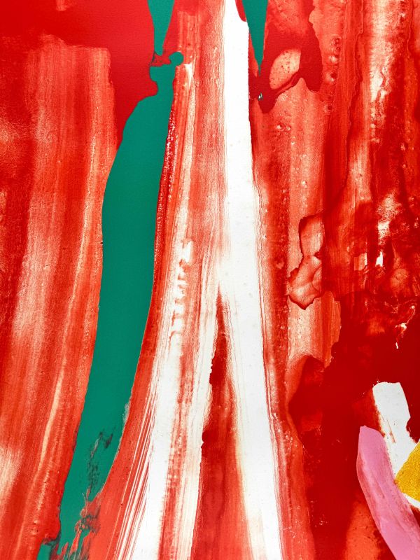 Xian red and orange (Lithograph) - Olivier DEBRE