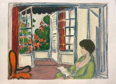 André Cottavoz (1922-2012) // Femme dans un intérieur (Lithograph) -  Artistes Divers