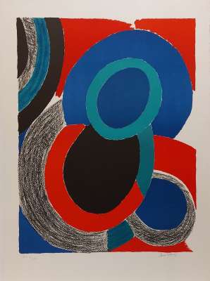 Night flight (Lithograph) - Sonia DELAUNAY