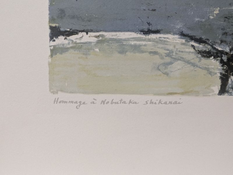 Hommage an Nobutaka Shikanai (Farblithographie) - Wou-ki  ZAO