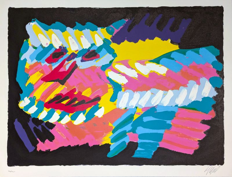 Pink Cat (Lithograph) - Karel APPEL