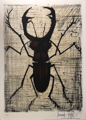 The stag beetle (Lithograph) - Bernard BUFFET