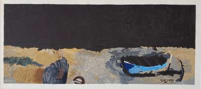 La Barque sur la Grève (Lithographie) - Georges BRAQUE