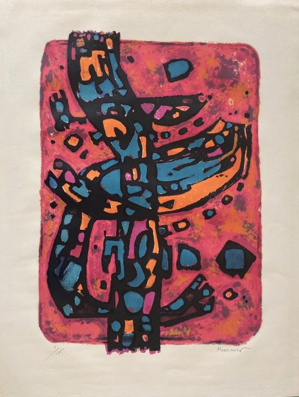 Flamme vive (Lithographie) - Alfred  MANESSIER
