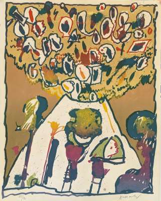 Vulcanologie - planche 6 (Lithograph) - Pierre ALECHINSKY