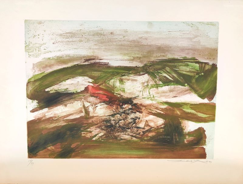 Untitled (Etching and aquatint) - Wou-ki  ZAO
