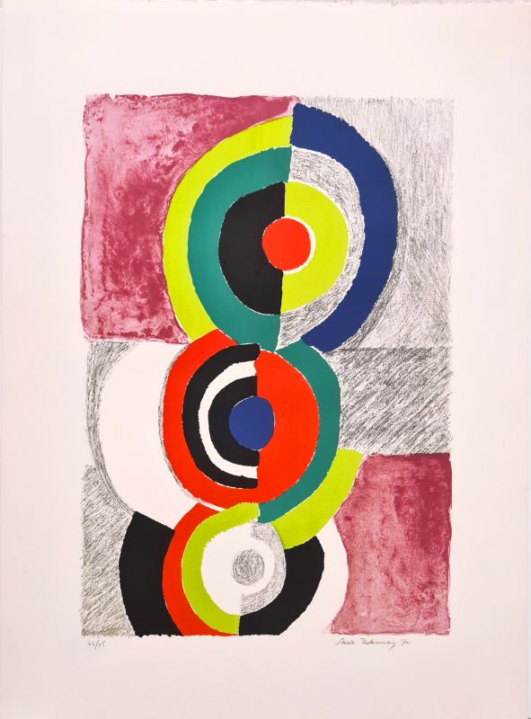 Die drei Grazien (Farblithographie) - Sonia DELAUNAY