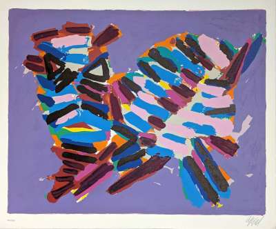 Innocent Cat (Lithographie) - Karel APPEL