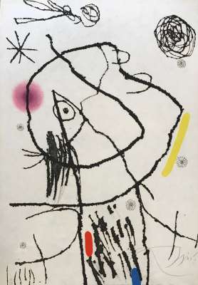The egyptian woman passes (Etching and aquatint) - Joan  MIRO