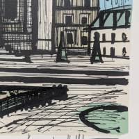 Les Invalides (Litografía) — Bernard BUFFET — Detalle de la firma