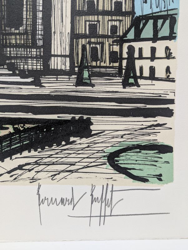 Les Invalides (Litografía) — Bernard BUFFET — Detalle de la firma
