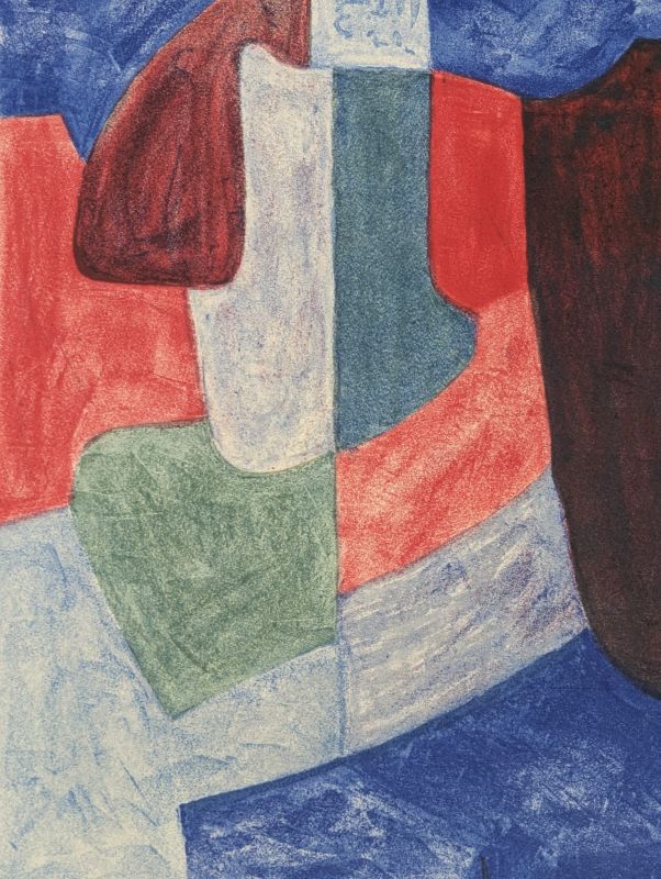 Composition bleue, verte et rouge L78, "L'été" (Lithographie) - Serge  POLIAKOFF