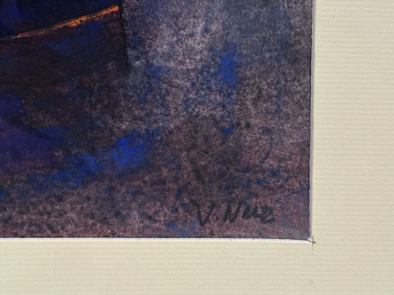 Le bleu sous la mer (Gouache (contemporáneo)) - Véronique NEROU