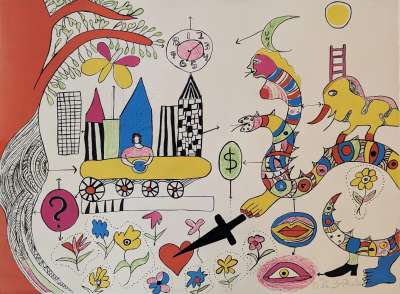 Rêve d'une jeune fille (Lithographie) - Niki DE SAINT PHALLE