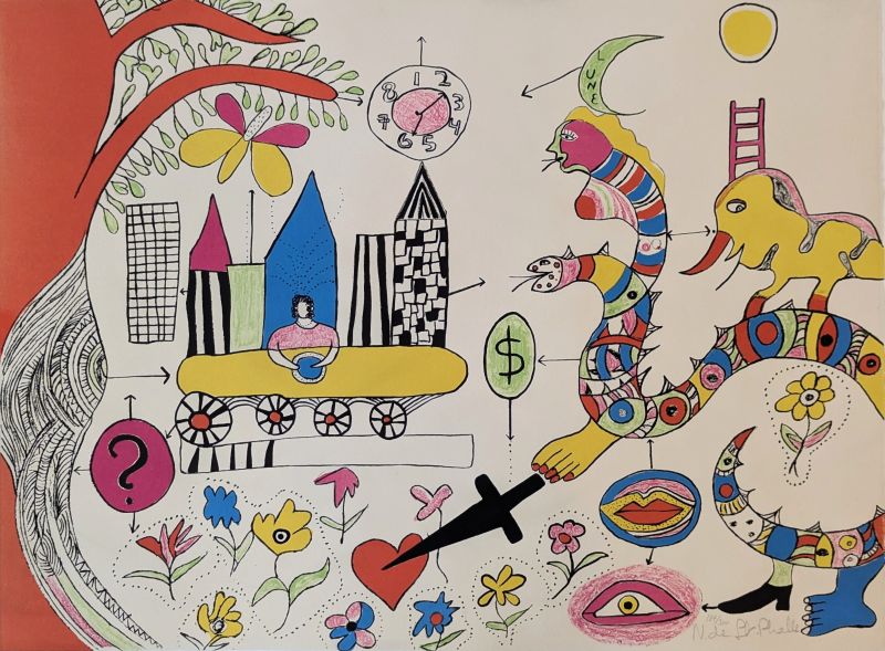 Rêve d'une jeune fille (Lithographie) - Niki DE SAINT PHALLE