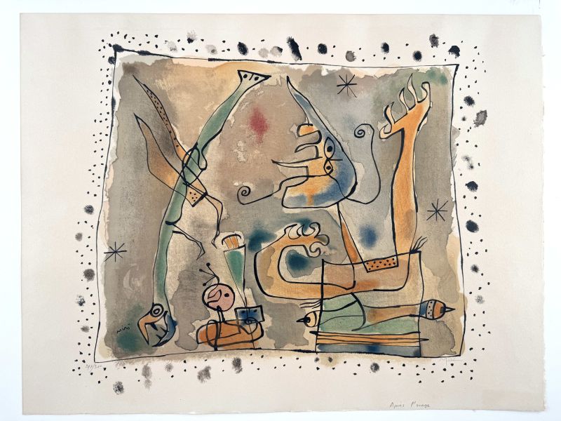 Nach dem Gewitter (Farblithographie) - Joan  MIRO