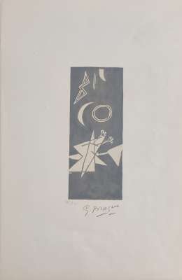 Grey Sky II (Lithograph) - Georges BRAQUE