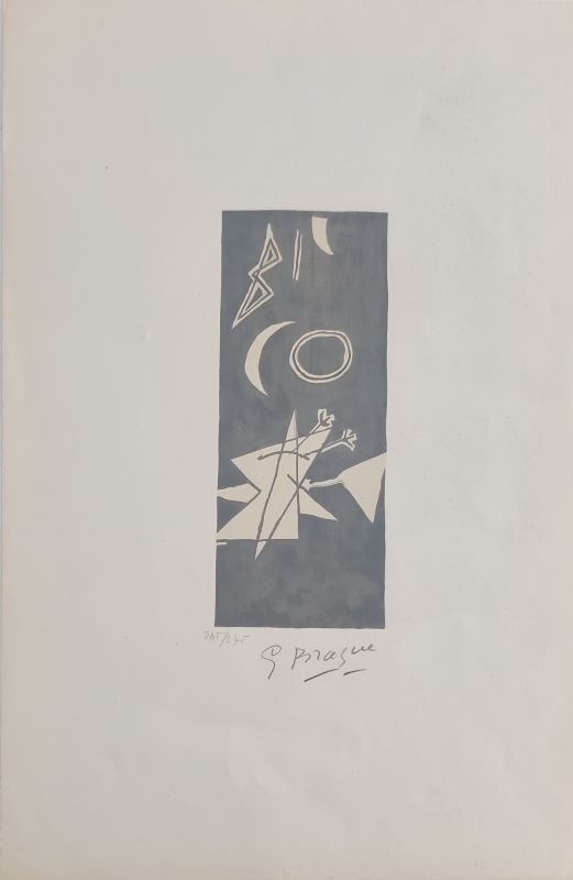 Ciel Gris II (Lithographie) - Georges BRAQUE