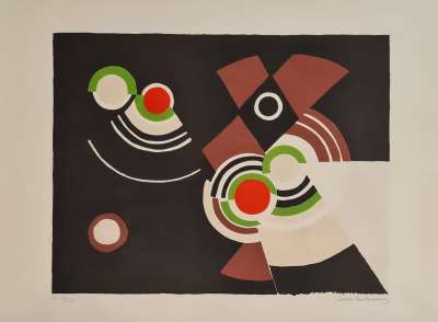 Kino (Farblithographie) - Sonia DELAUNAY