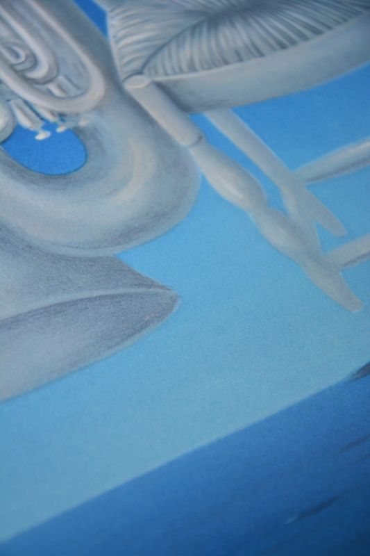 Die bedrohliche Zeit (Farblithographie) - René MAGRITTE